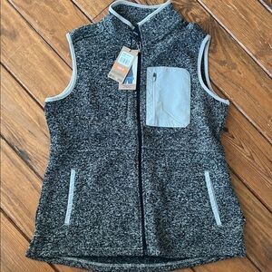 Eddie Bauer Women’s Medium Gray Zip-Up Vest NWT